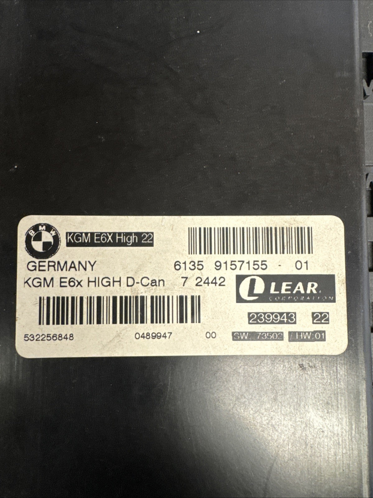 08-10 BMW E60 525 528 530 535 550i BCM Body Gateway Control Module OEM 9157155