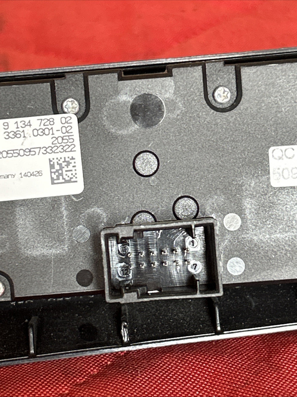 07-13 BMW E70 X5 E71 X6 HEADLIGHT FOG LIGHT CONTROL SWITCH BLACK OEM 9134728
