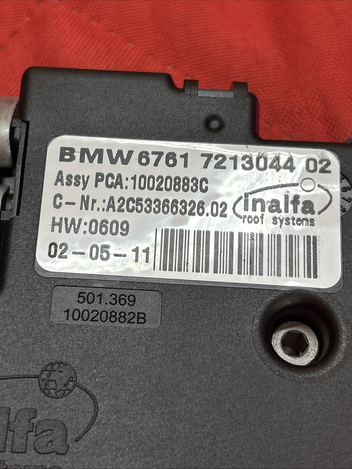 2011 2012- 2017 BMW X3 Overhead Sunroof Power Sliding Actuator Motor 7213044 OEM