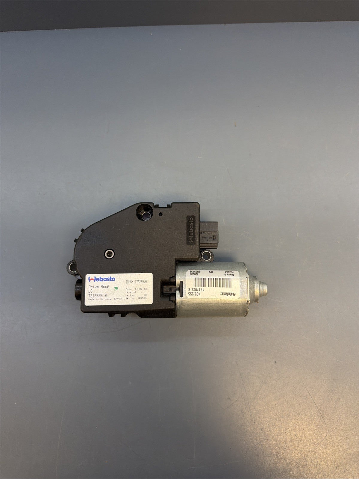 2011-2016 BMW 5-SERIES F10 528I 535I 550 SUNROOF MOTOR DRIVE UNIT 7316535 OEM