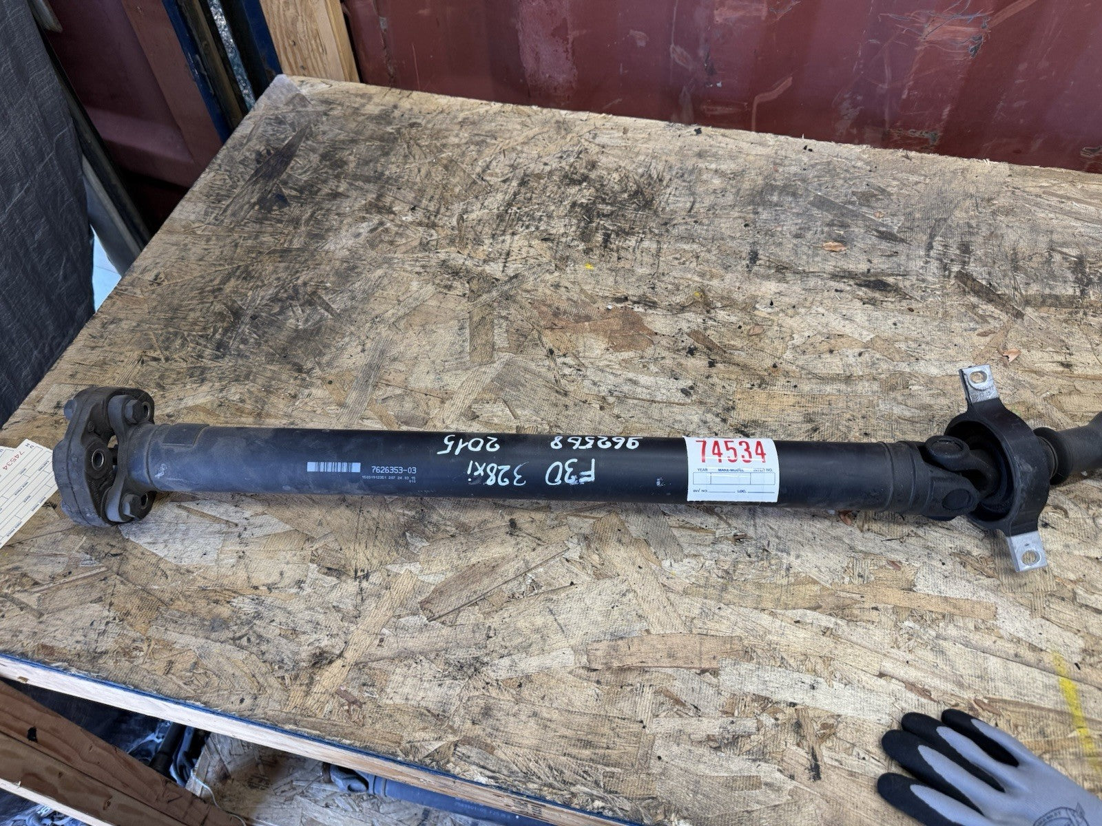 2013-2015 BMW 328I XDRIVE F30 2.0L - REAR Driveshaft / Propeller Shaft 7626353
