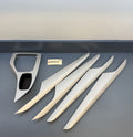12-15 BMW E84 X1 Center Console Door Panel Interior Silver Trim Cover Set9252846