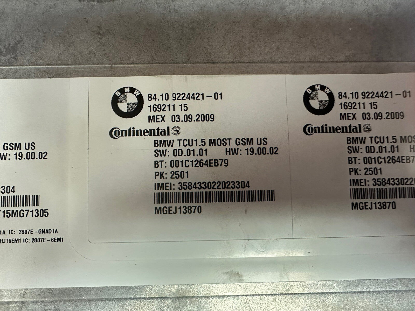 2009-2010 BMW 5 SERIES BLUETOOTH TELEMATIC UNIT COMMUNICATION CONTROL MODULE OEM