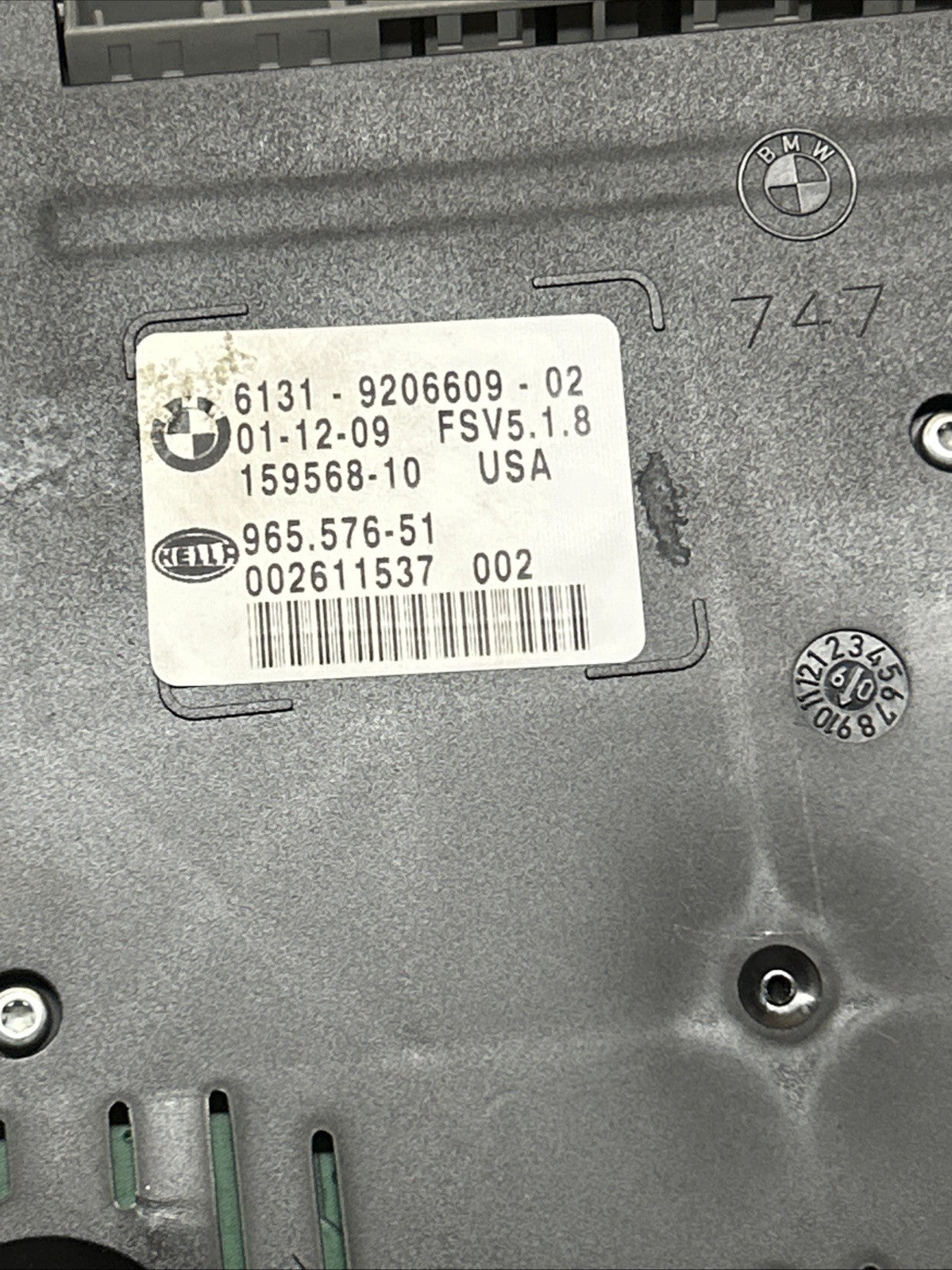 BMW E70 E71 X5 X6 FRONT OVERHEAD SUNROOF DOME SWITCH CONTROL UNIT OEM 9206609