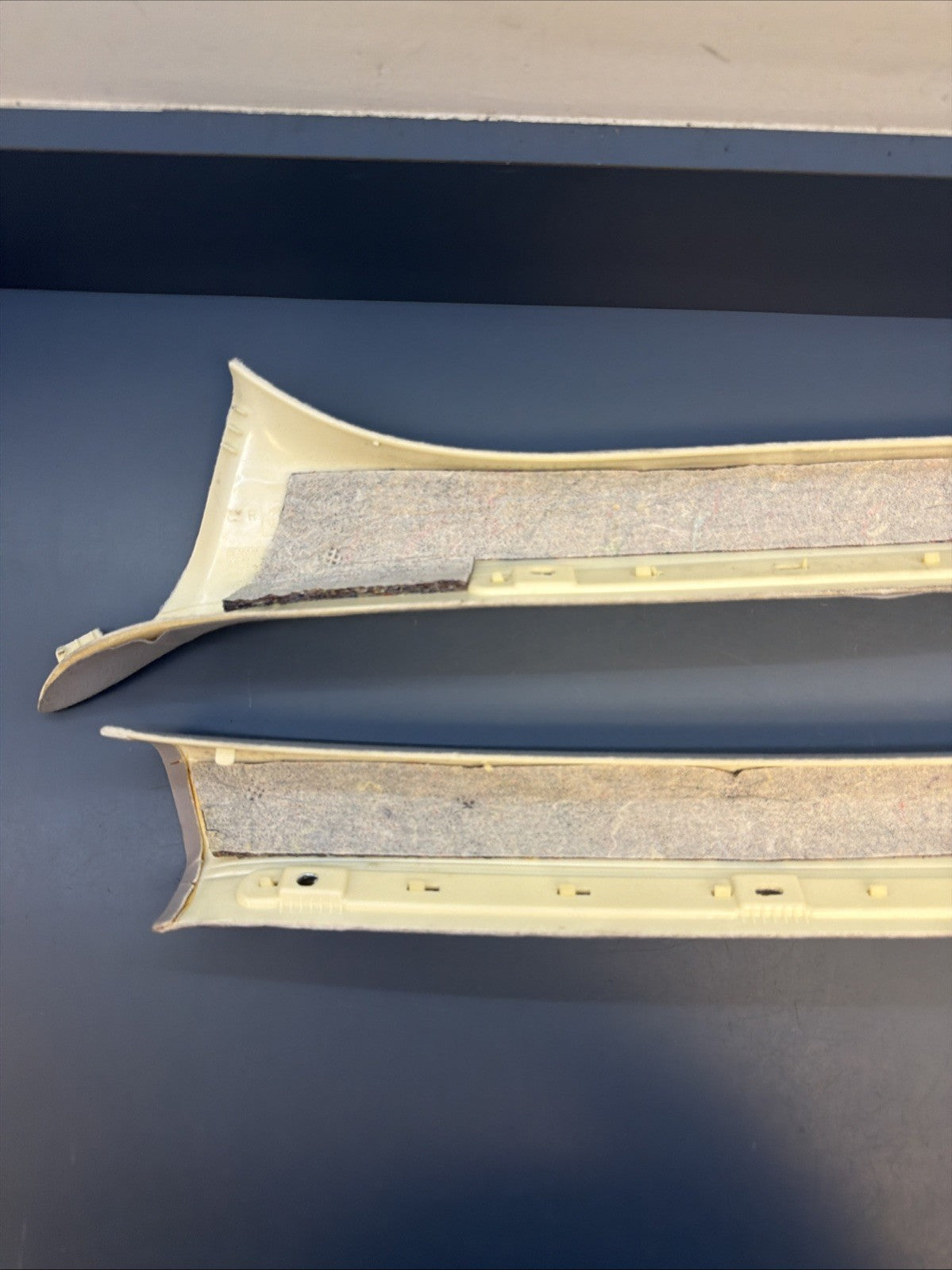 01-06 BMW E46 SEDAN Front Left & Right A Pillar Trim 8220240 8220239 Grey