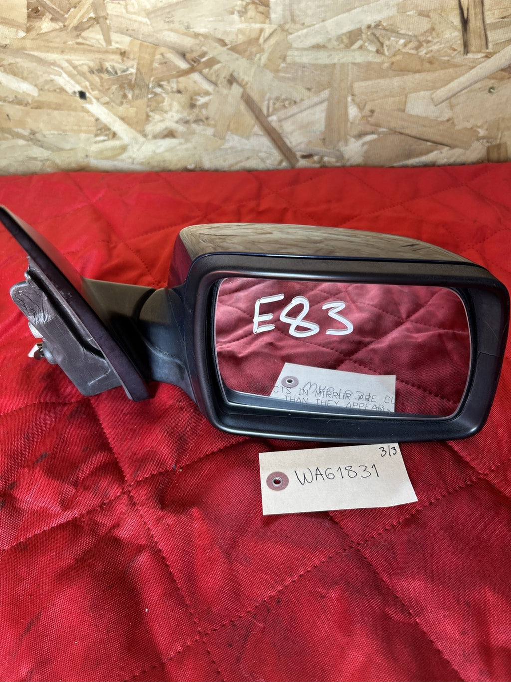 04-10 E83 BMW X3 PASSENGER SIDE RH POWERED DOOR MIRROR E1010790 MYSTIC BLUE