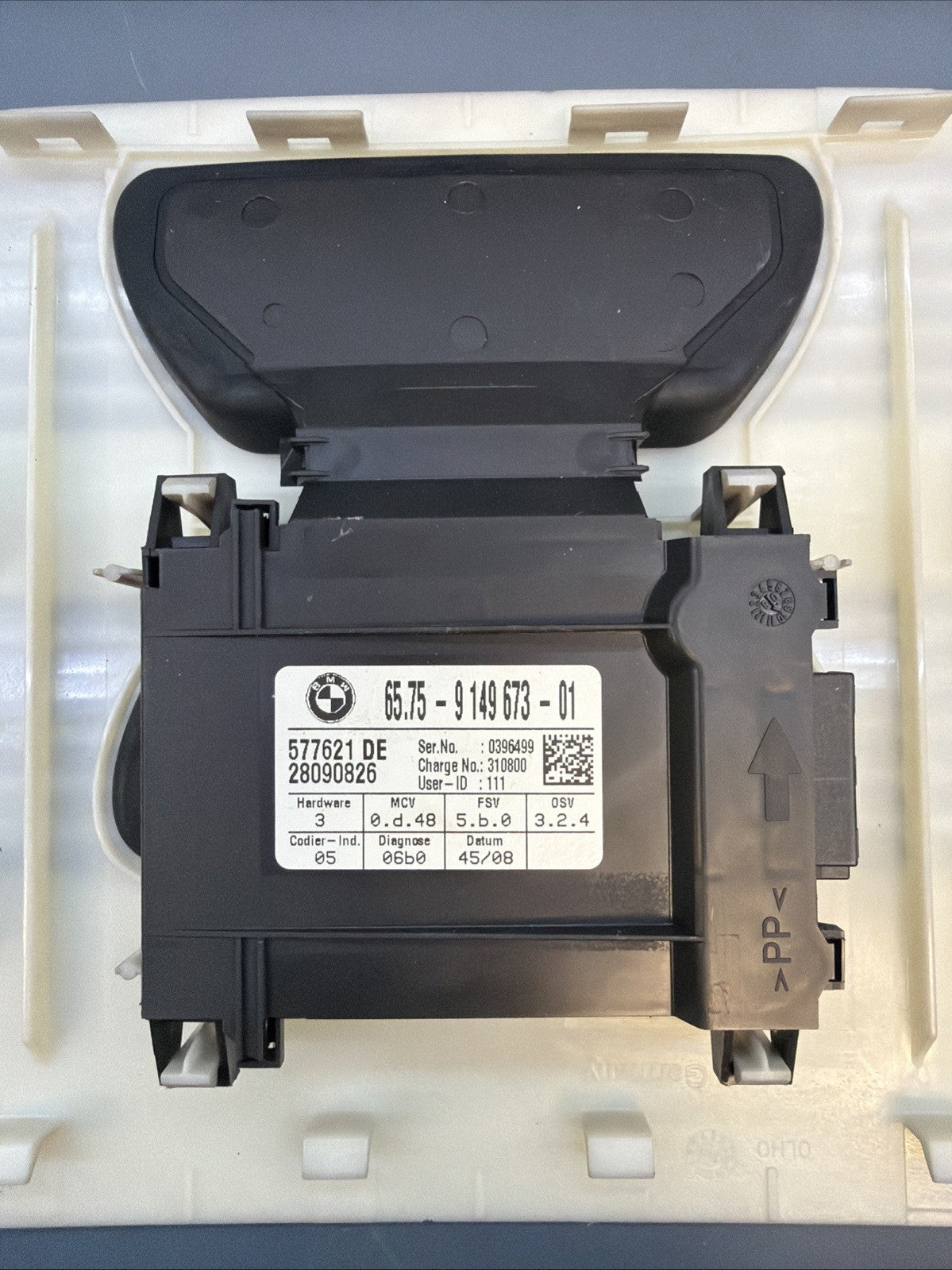 2006 - 2010 BMW 5 Series E60 Alarm System Ultra Sonic Control Module 9149673 OEM