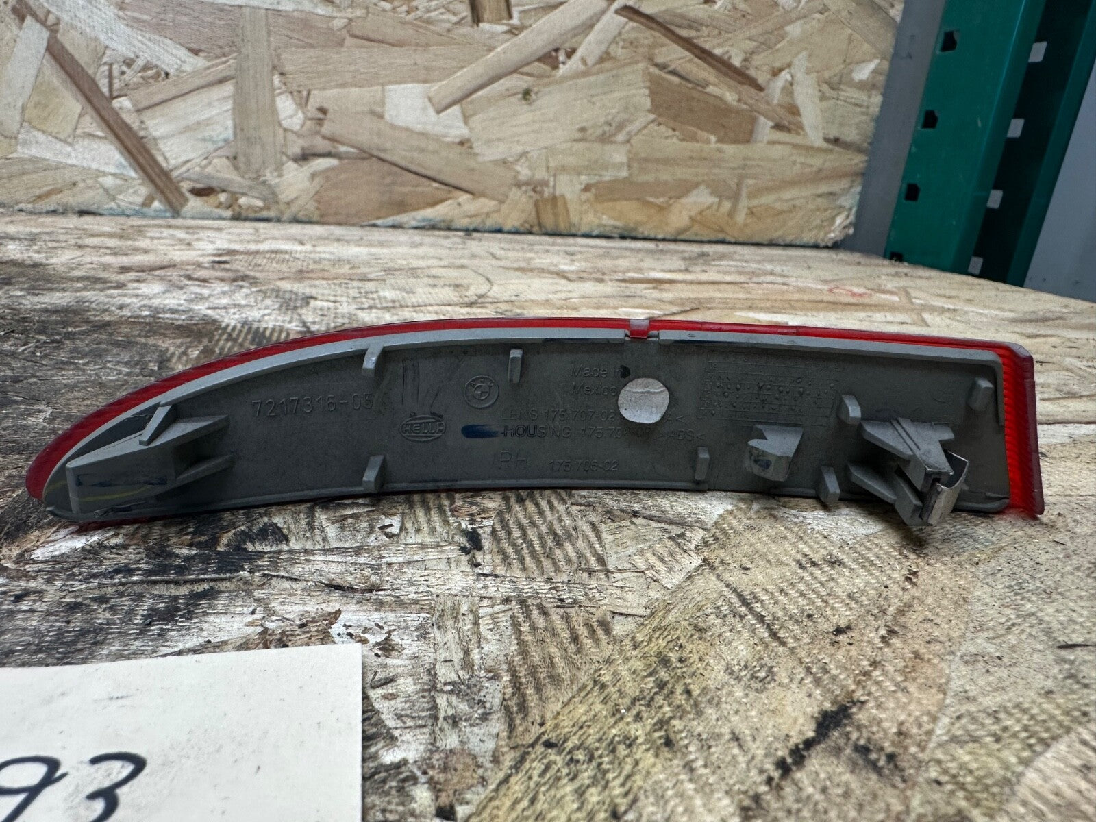 BMW 11-17 F25 X3 REAR BUMPER LEFT AND RIGHT REFLECTOR SET OEM 7217315/7217316