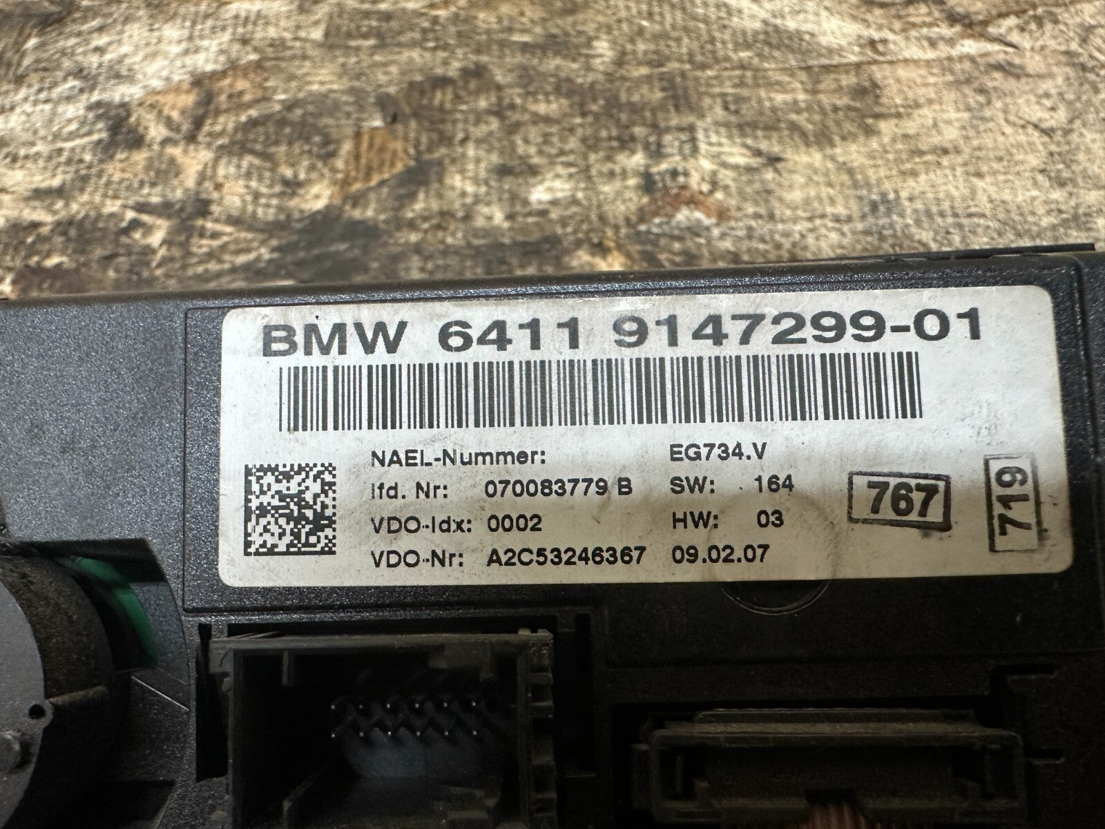 BMW 2006-2012 E90 E9X 3 SERIES CLIMATE CONTROL PANEL BLACK OEM 9147299