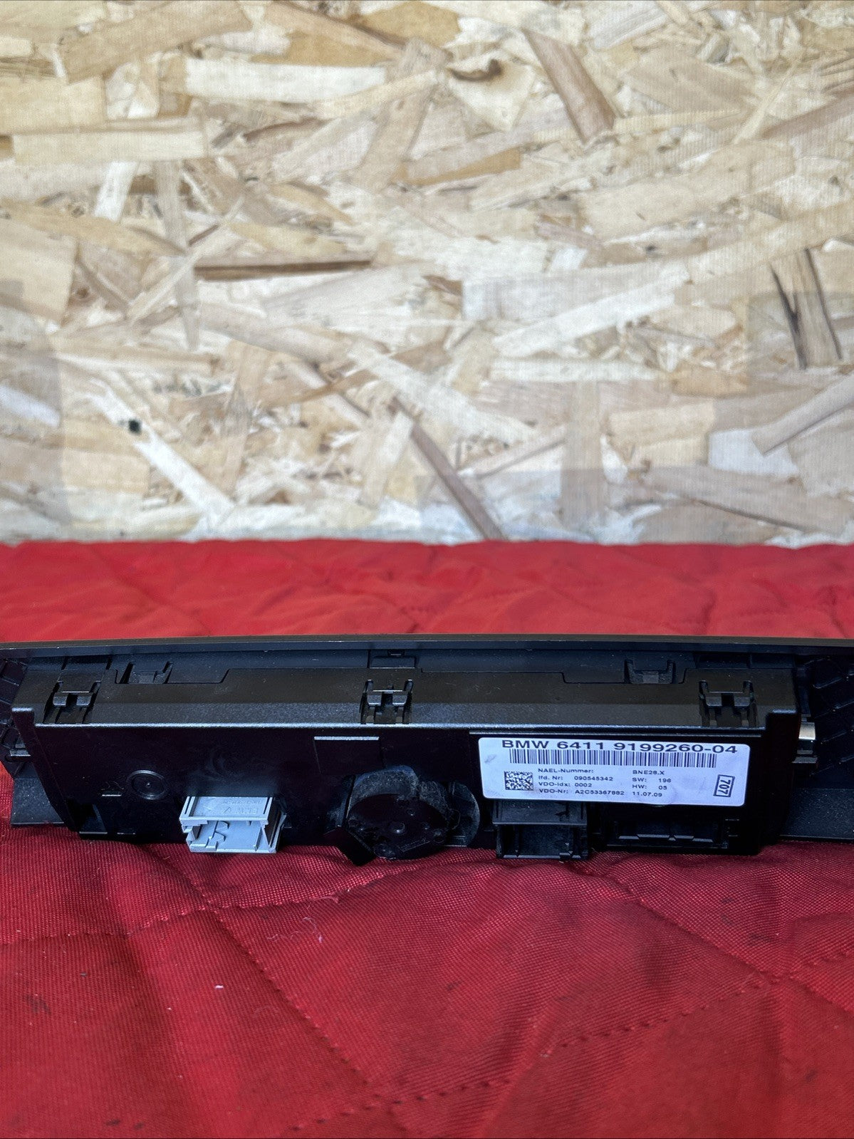 BMW 2006-2012 E90 HVAC HEATER AC CLIMATE CONTROL SWITCH PANEL BLACK OEM 9199260
