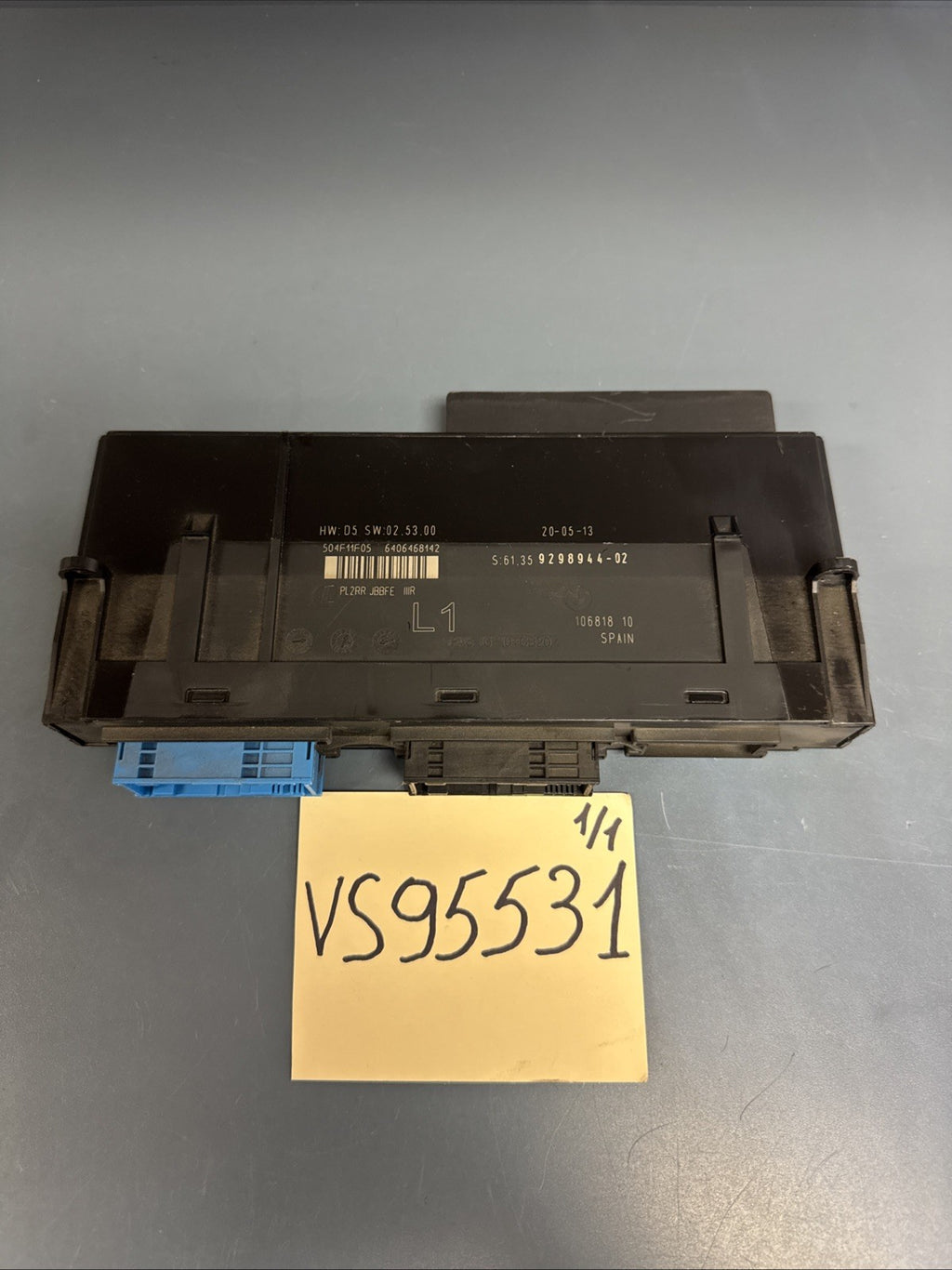 BMW 1 SERIES BCM BODY CONTROL ECU 9298944 E88