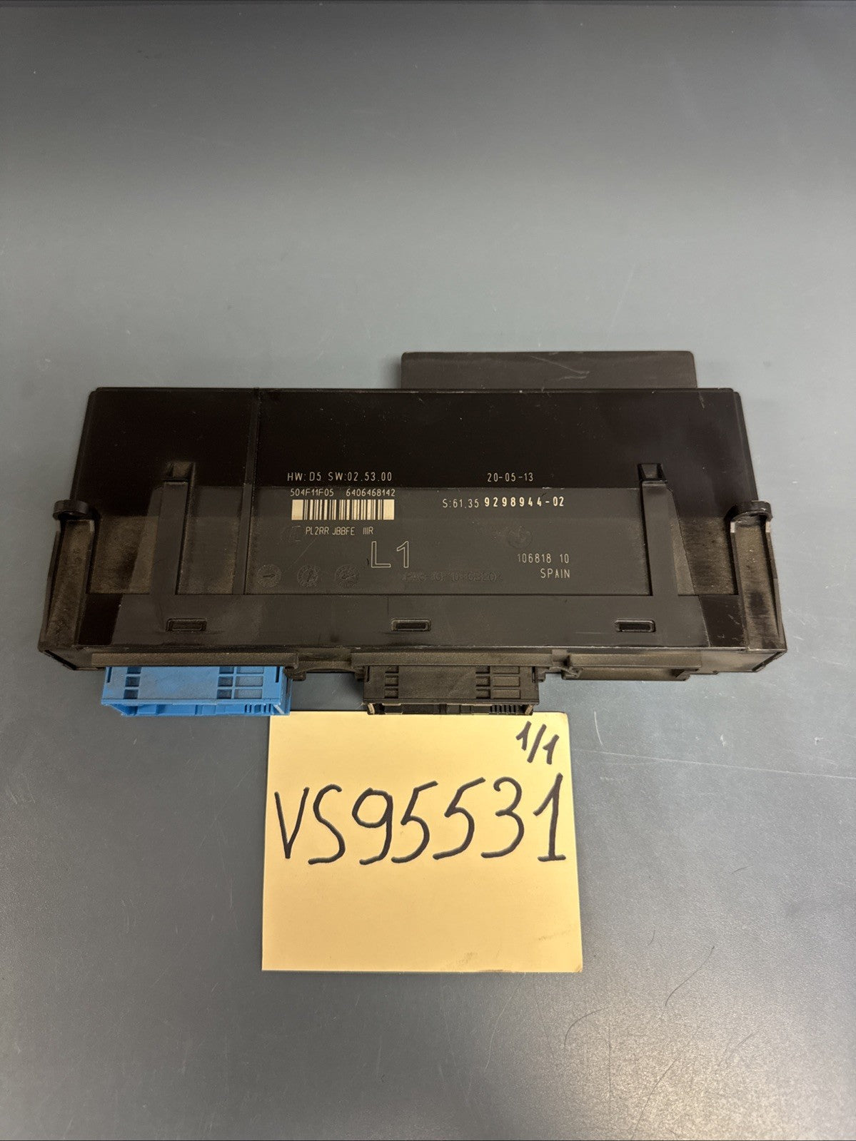 BMW 1 SERIES BCM BODY CONTROL ECU 9298944 E88