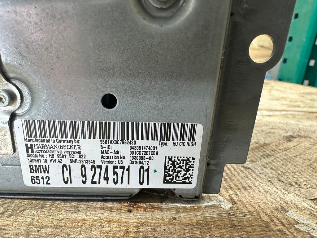 BMW 07-16 F01 F10 F12 5/6/7 SERIES RADIO CD PLAYER+NAVIGATION COMPUTER 9274571