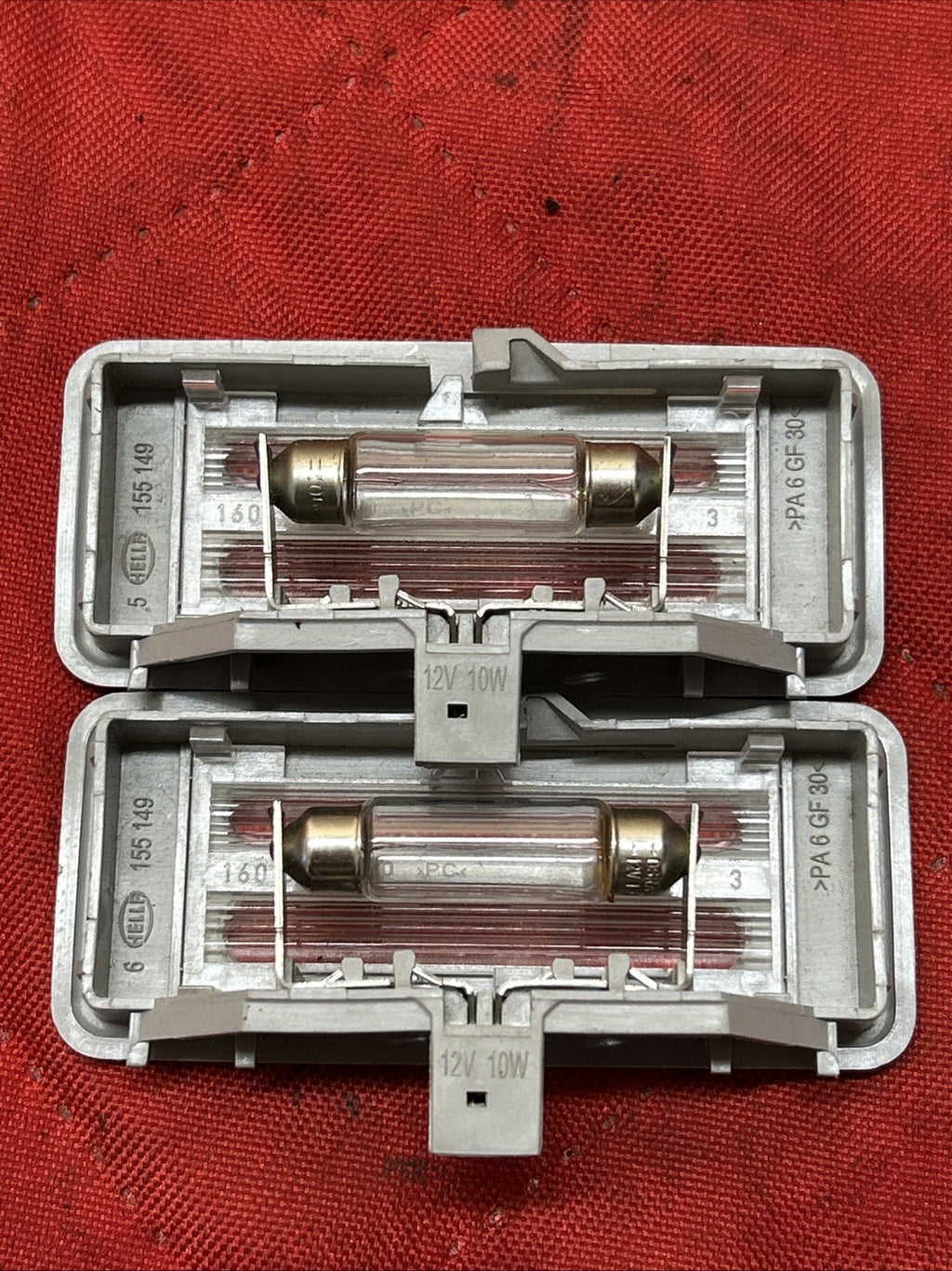 06-11 BMW E60,E61,E90,E91,E92 SUN VISOR INTERIOR LIGHT 6962011 SET OF 2 GREY
