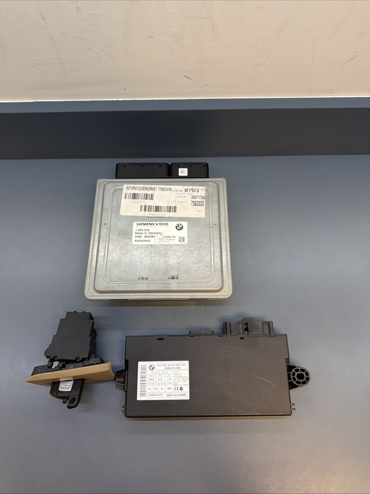 2008-2009-2010 BMW 335i  DME ECU CAS KEY MSD80 SET 7583332