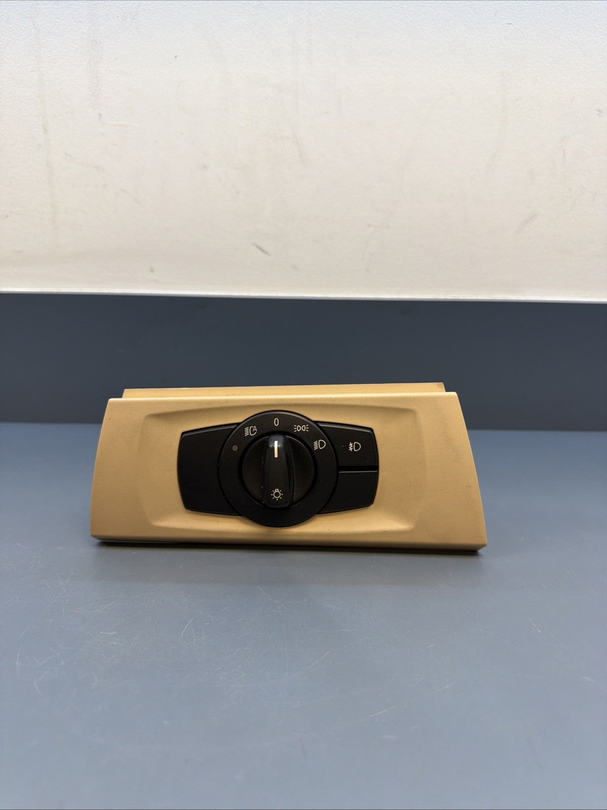 06-11 BMW E90 E92 328I SEDAN DASH HEADLIGHT FOGLIGHT CONTROL SWITCH TAN 6938864