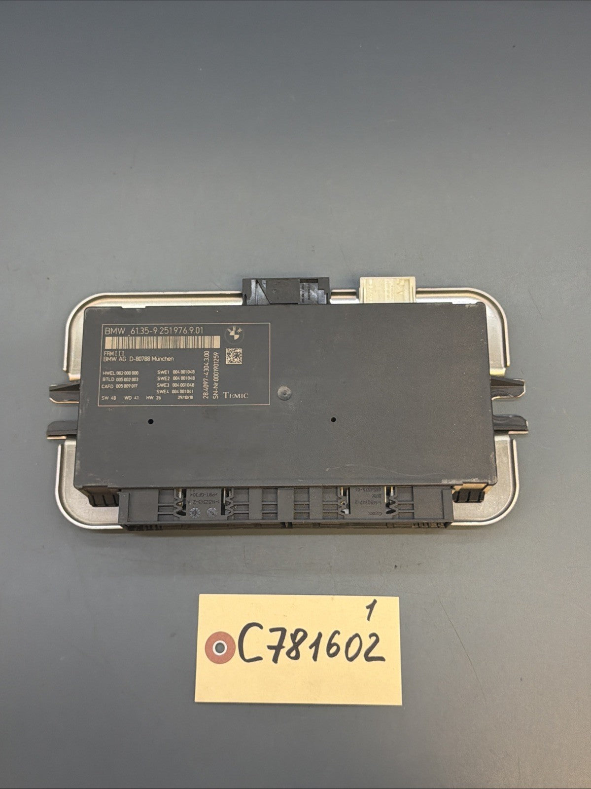 BMW 528i 535i 550i 640i 650i 750i X3 Footwell Module 61359251976 OEM