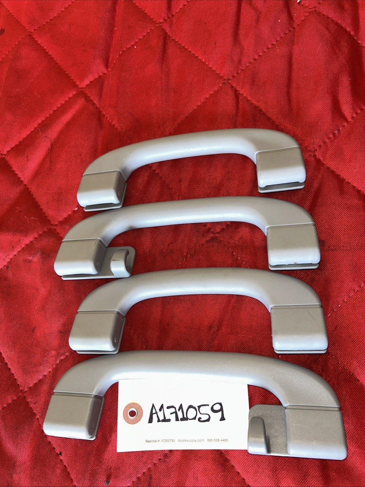 06-11 BMW E90 328I 335I INTERIOR ROOF GRAB HANDLE 7033659 OEM SET OF 4 GREY