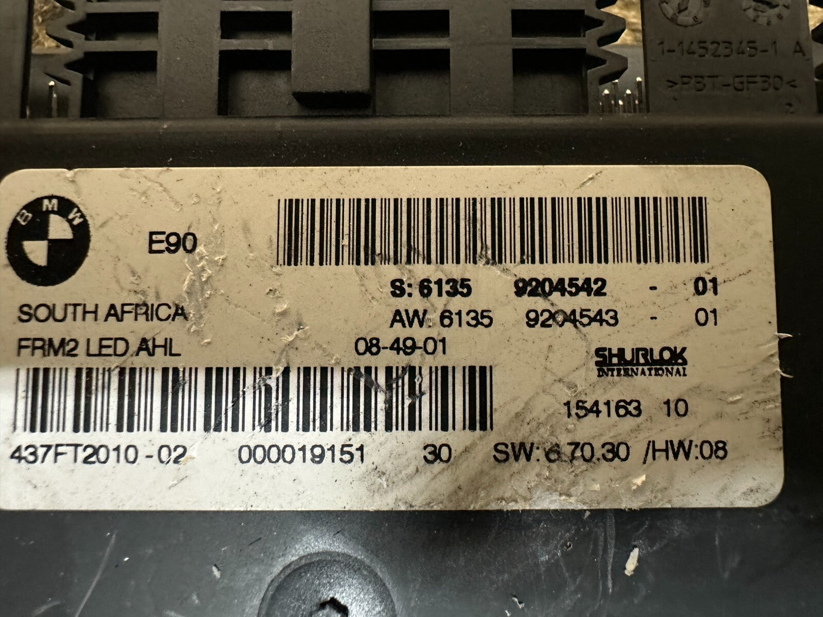 BMW 2006-2012 E90 FOOTWELL LIGHT CONTROL MODULE OEM 9204542