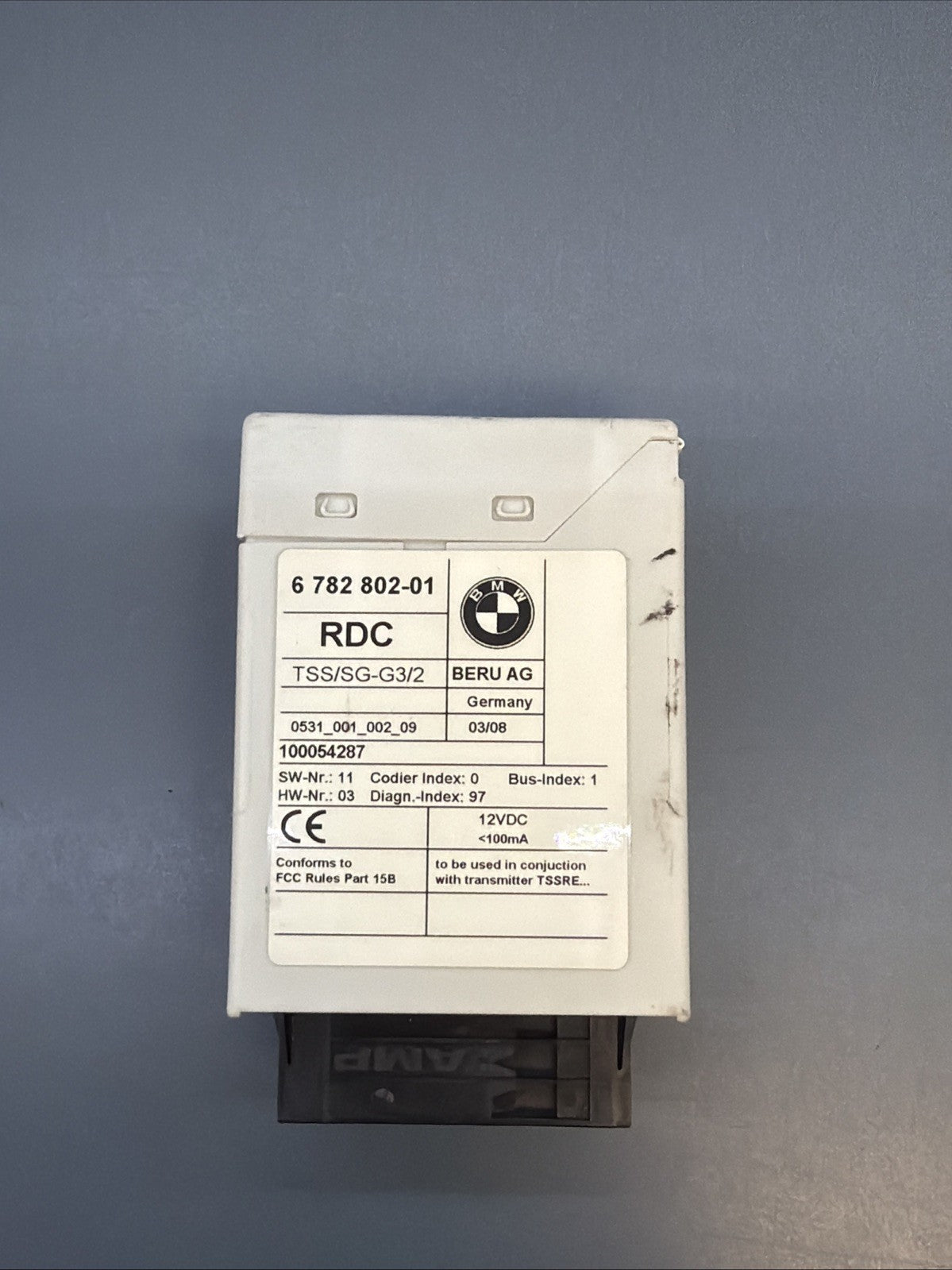 2006 - 2010 BMW X3 E83 TIRE PRESSURE CONTROL MODULE 6782802 OEM