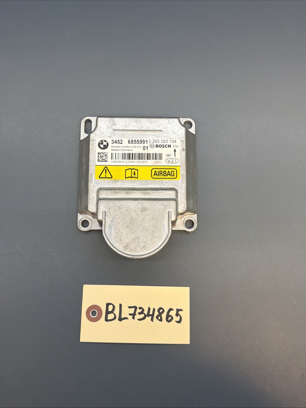 11 12 13 14 15 16 17 2011 2012 2013 BMW X3 SRS CONTROL MODULE 3452 6855991