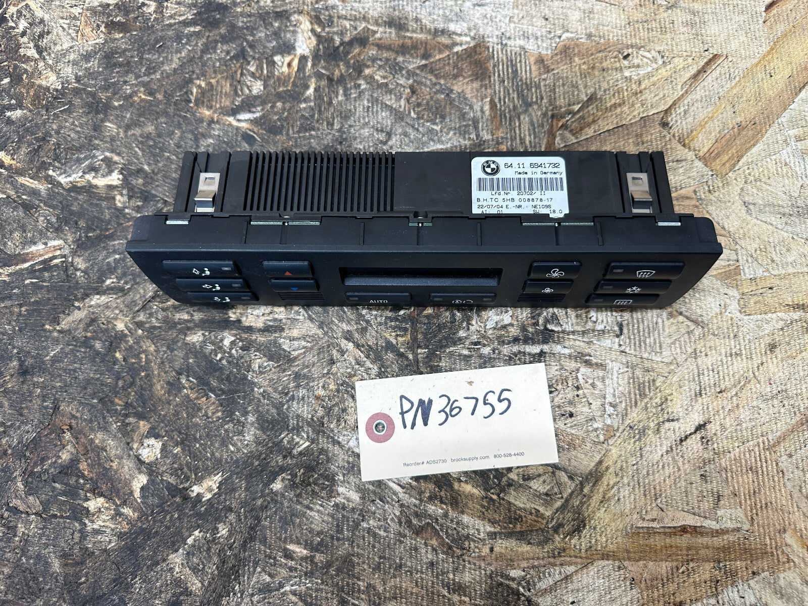 BMW 99-05 E46 3 SERIES CLIMATE CONTROL HEATER/AC PANEL AUTOMATIC OEM 6941732