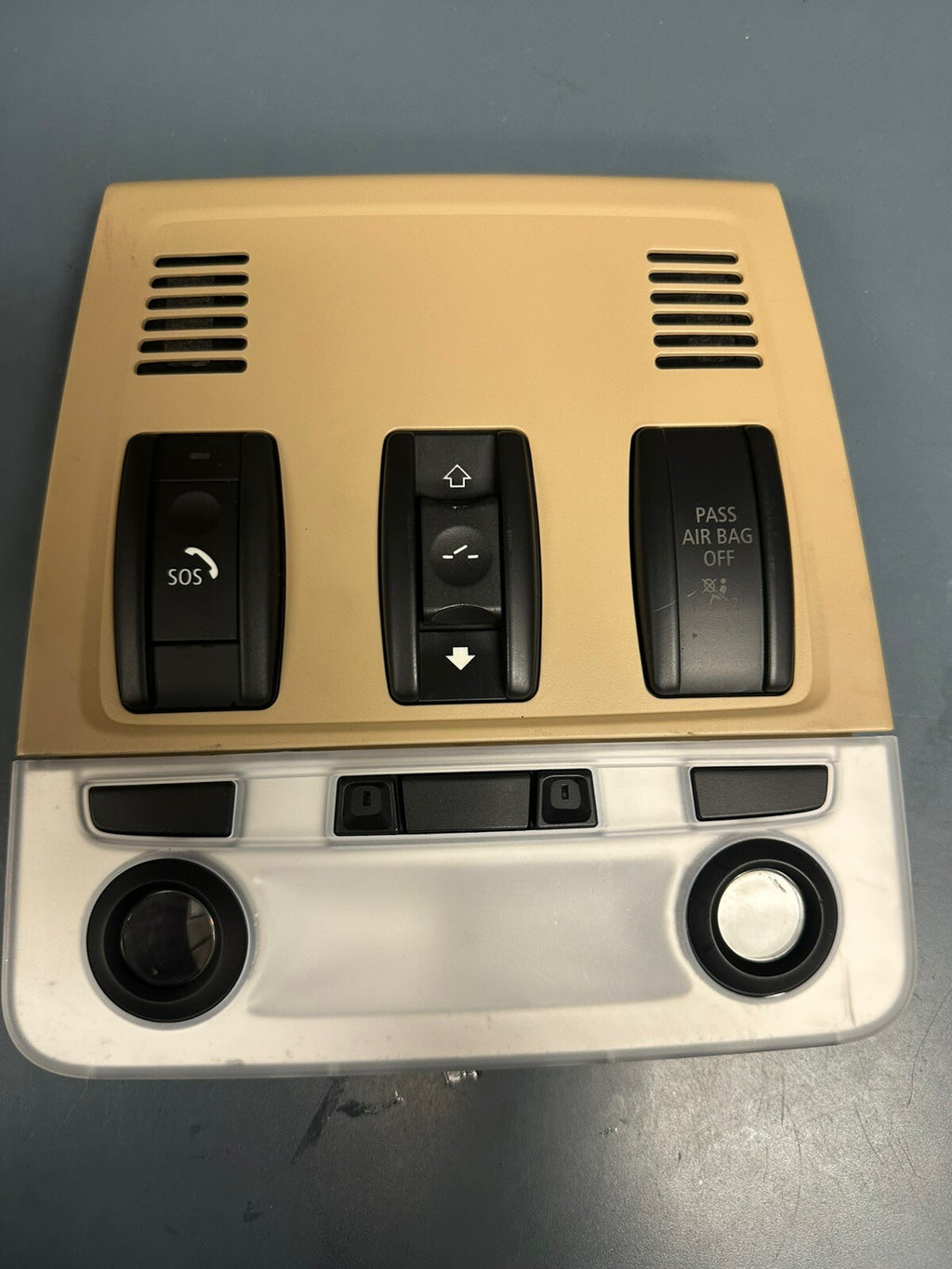 07-08 BMW E90 E91 E92 328i 335i Front Dome Light Sun Roof Switch 9120541 Tan
