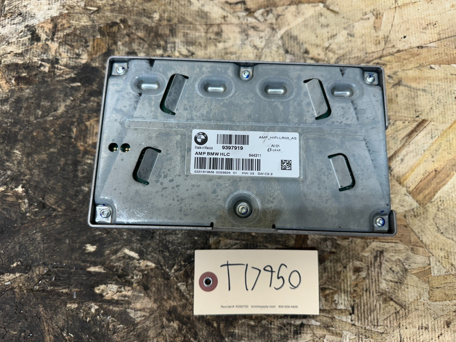 BMW 2011-2017 F25 X3 AUDIO RADIO AMPLIIER AMP OEM 9397919