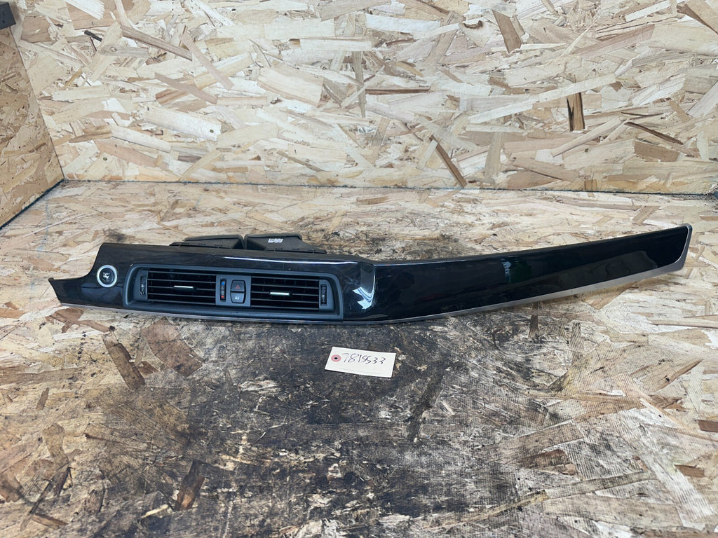 BMW 2010-2017 F10 5 SERIES GLOSSY BLACK INSTRIUMENT PANEL TRIM+VENTS 9166649
