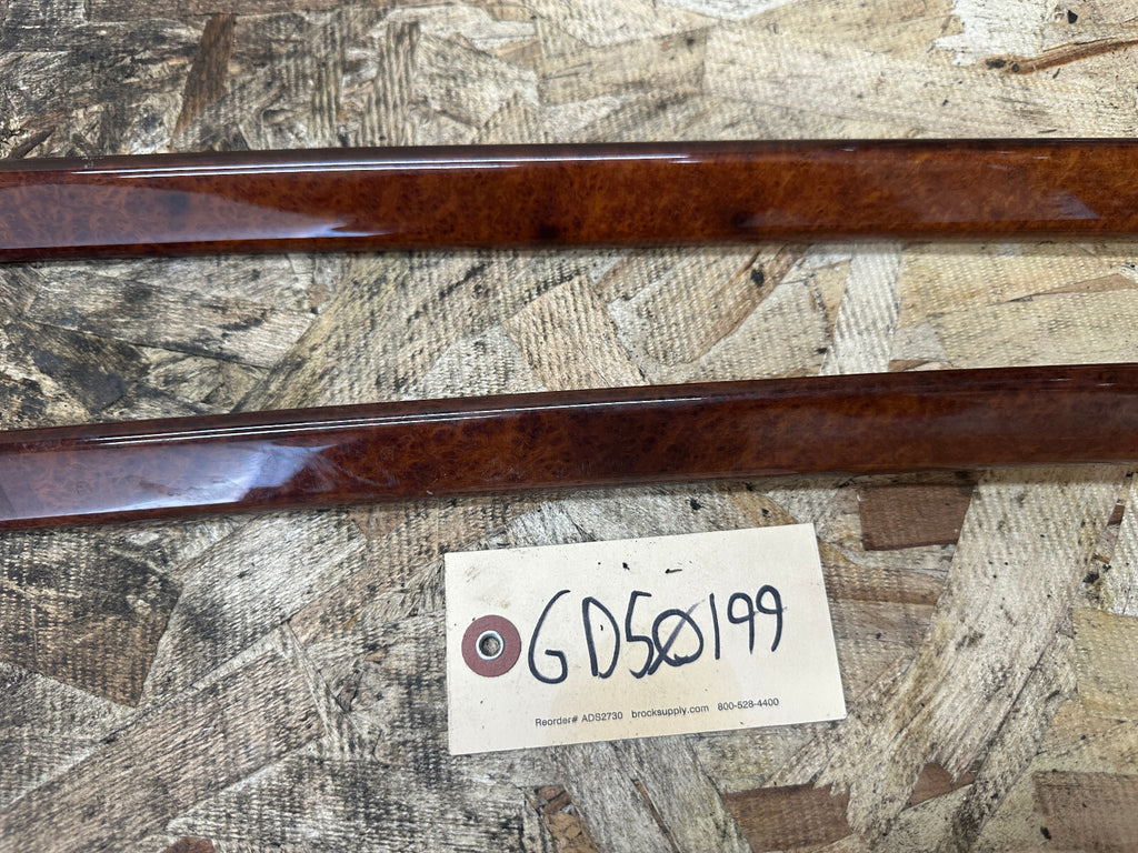 BMW 95-03 E39 5 SERIES LEFT+RIGHT VANOVA WOOD DOOR TRIM 2PC 8159658+8159657