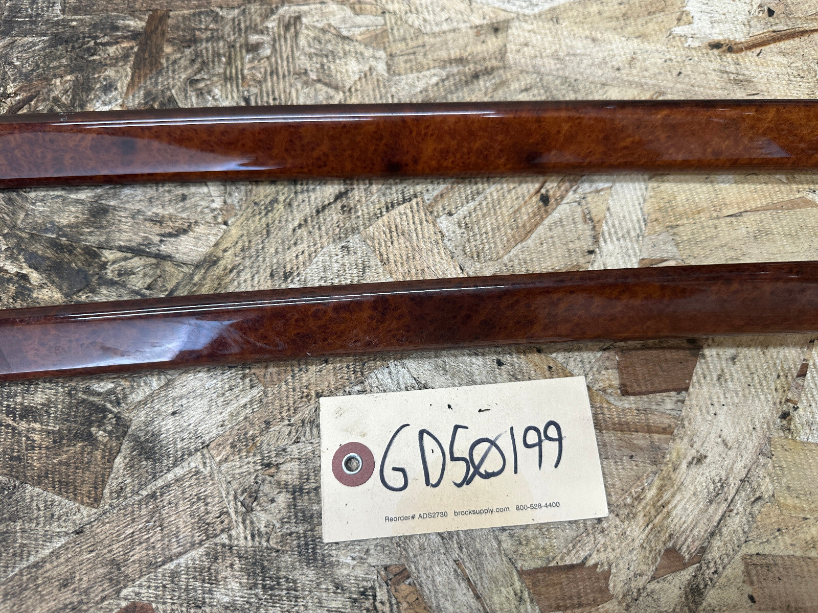 BMW 95-03 E39 5 SERIES LEFT+RIGHT VANOVA WOOD DOOR TRIM 2PC 8159658+8159657