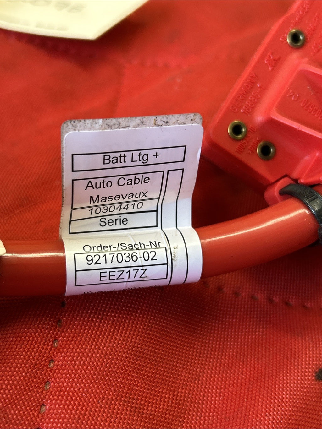 2011-2016 BMW 528i 535i 550i F10 M5 Trunk Positive Battery Cable 9217036 OEM