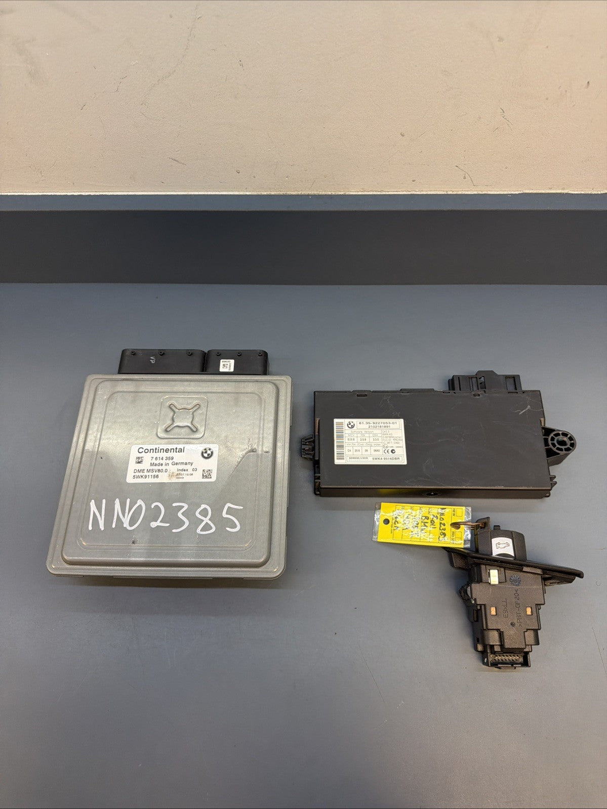 BMW 328I 128I E90 E92 E93 E82 N51 ENGINE ECU SET DME MSV80 CAS3 KEY SET 7614359