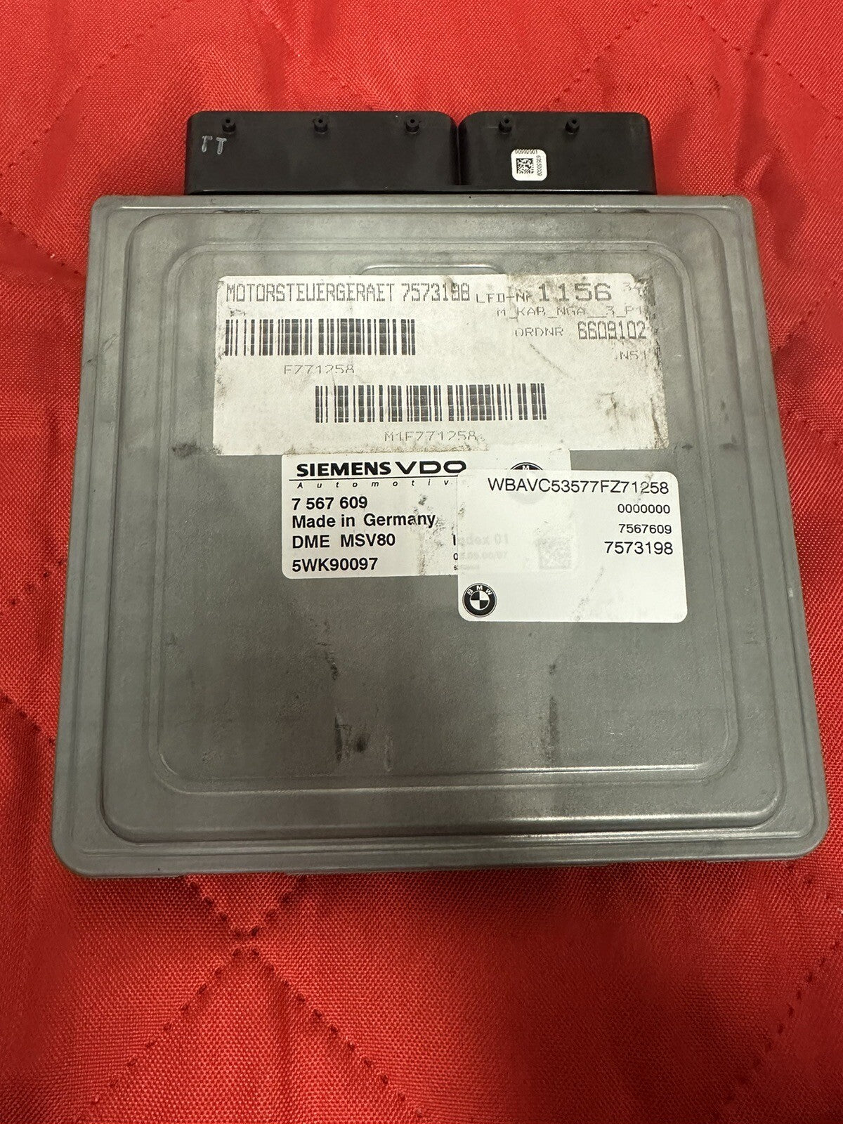 BMW 328I 128I E90 E92 E93 E82 N52 ENGINE ECU SET DME MSV80 CAS3 KEY SET 7567609