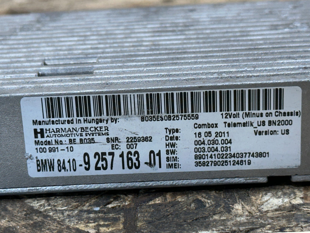 BMW 2007-2014 E70 X5 HARMAN BECKER TELEMATICS CONTROL MODULE OEM 9257163