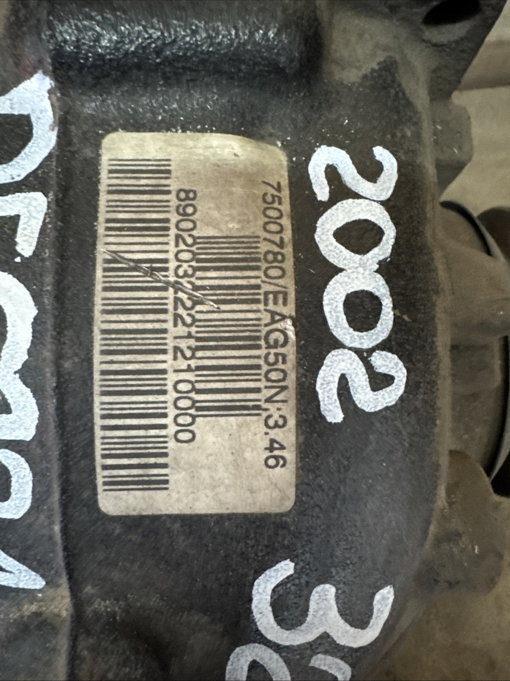 BMW REAR DIFFERENTIAL E46 SERIES 325XI FINAL DRIVE 3.46 7500780