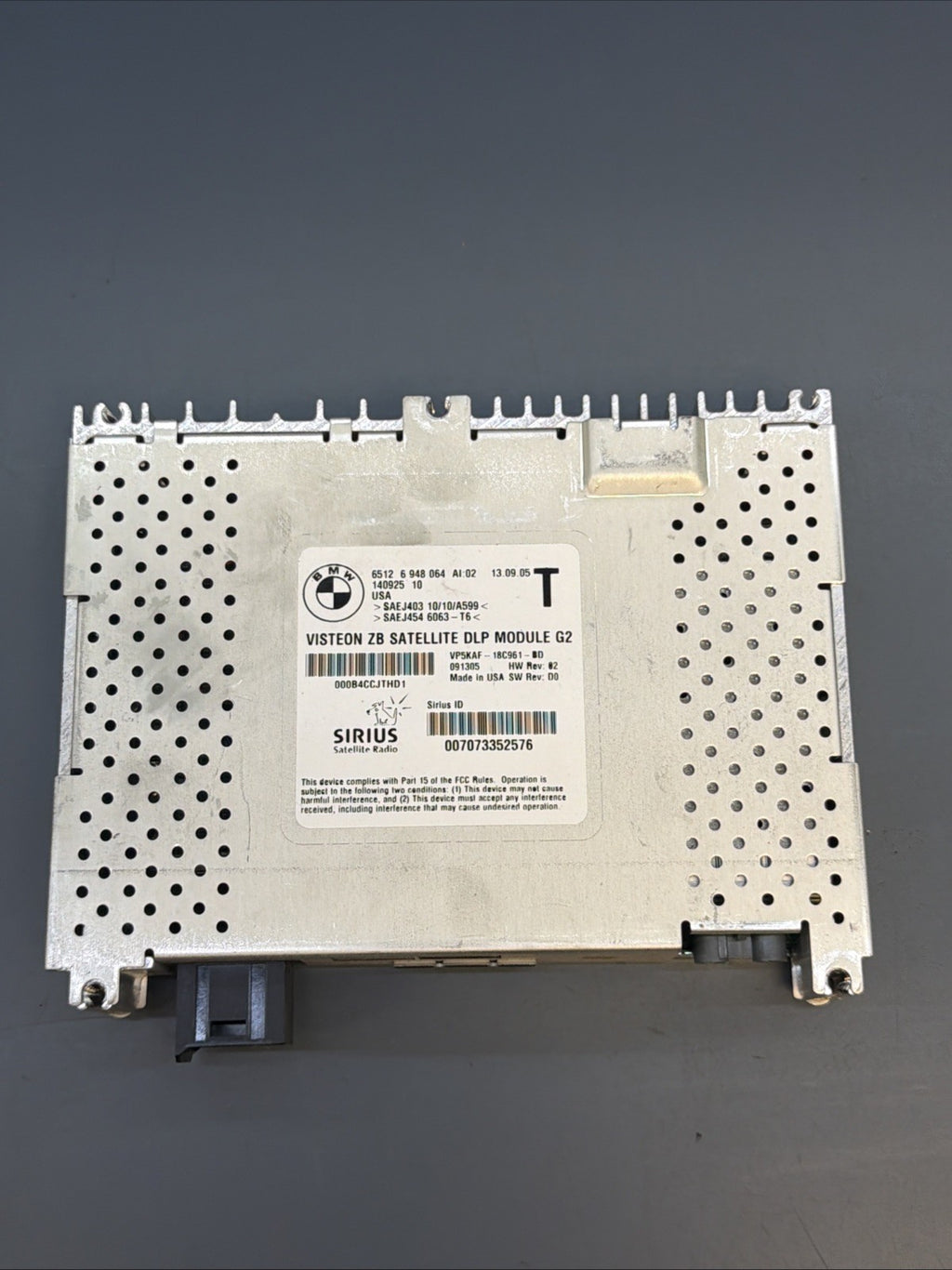 06-12 BMW E90 E60 Sirius Satellite Radio DLP Receiver Module 6948064