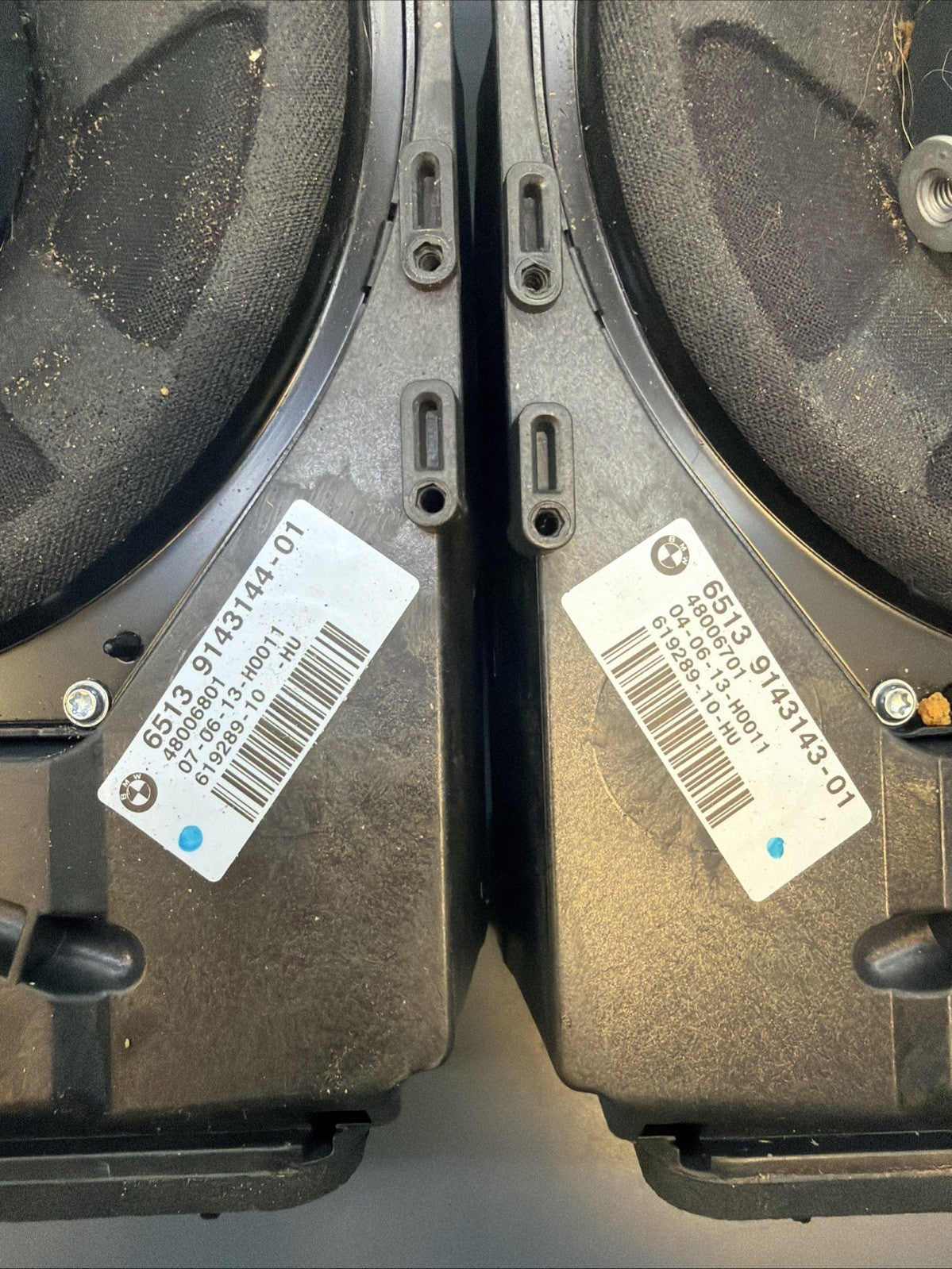 2007-2015 BMW X1 E84 Right & Left Subwoofer Speaker Set Of 2 9143144 9143143