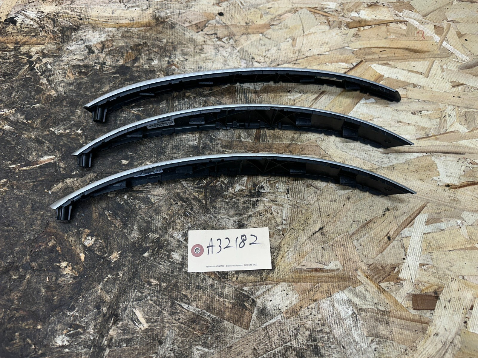 BMW 03-06 E83 X3 DOOR HANDEL TRIM L+R SET OF 3pc SILVER OEM 3403853+3403854