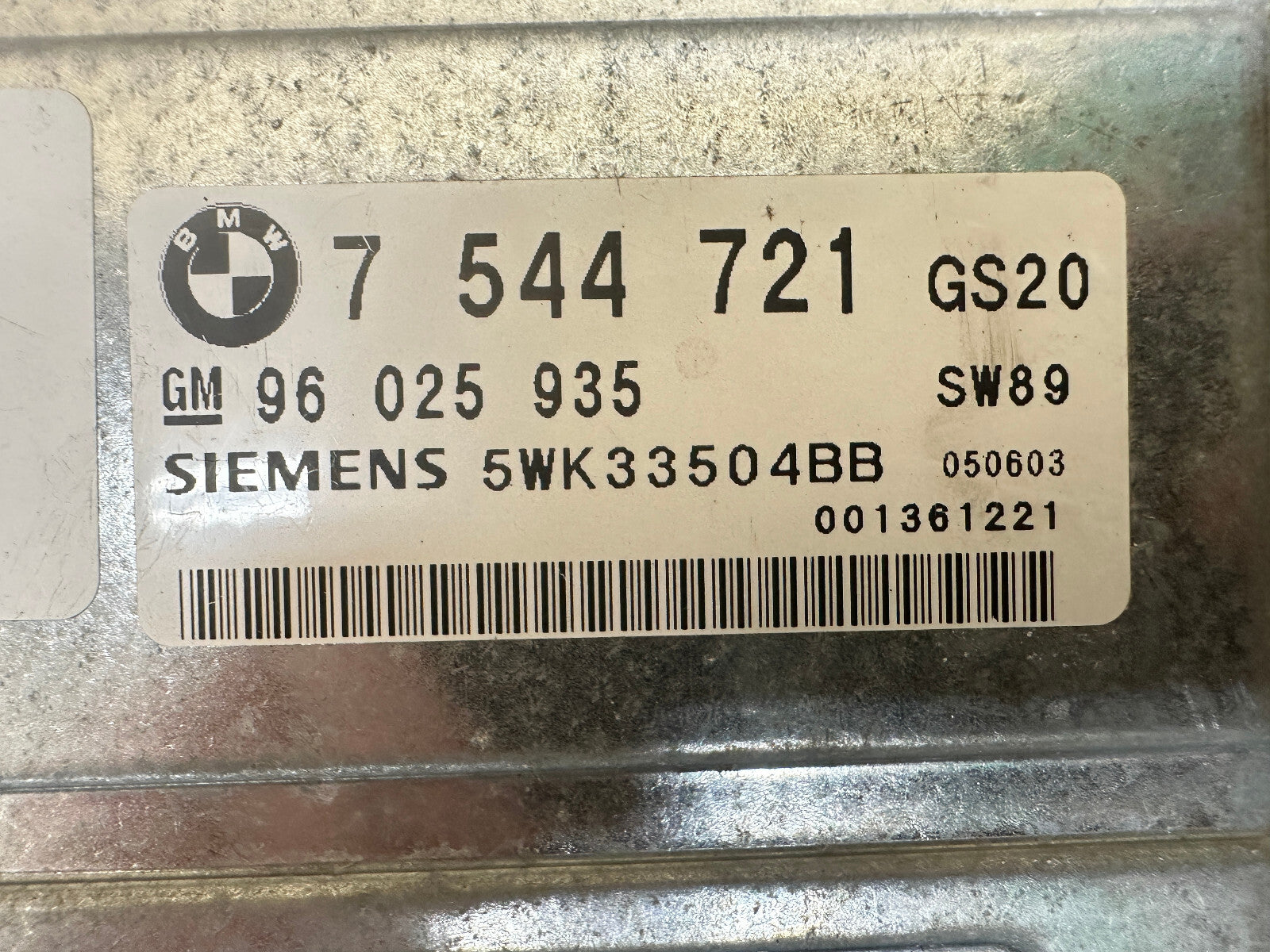 BMW 00-6 E46 E83 E53 3 SERIES X3 X5 AUTO TRANSMISSON CONTROL MODULE TCU 7544721