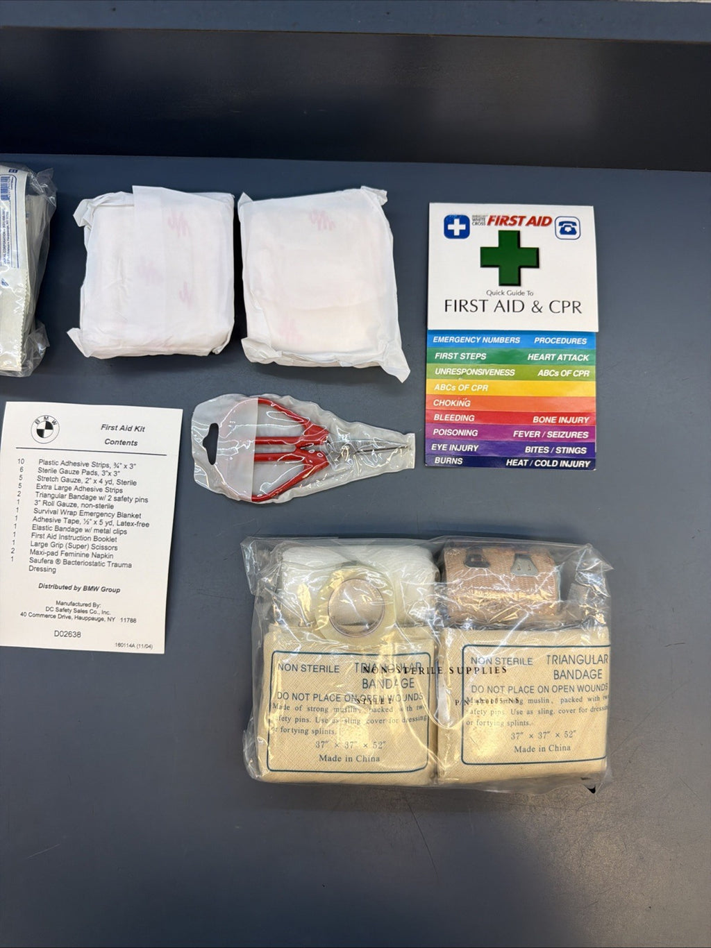 BMW OEM - 2007 2008 2009 2010 - 528Xi 528i 530i 535i E60 TRUNK LID FIRST AID KIT