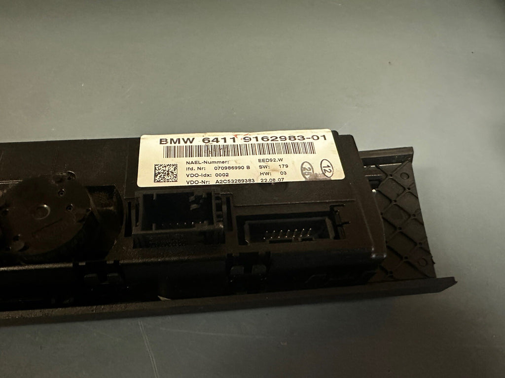 Bmw E90 Front Center Console Ac Climate Temperature Control Oem 9162983