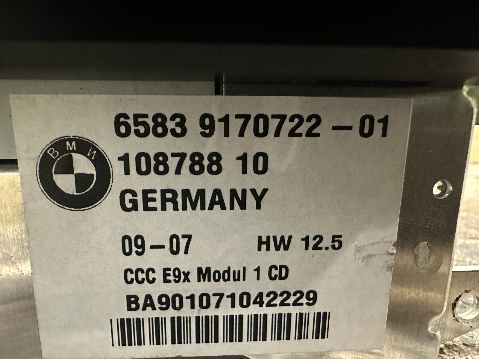 BMW 2006-2009 BROKEN FOR PARTS E90 NAVIGATION CD RADIO PLAYER OEM 9170722