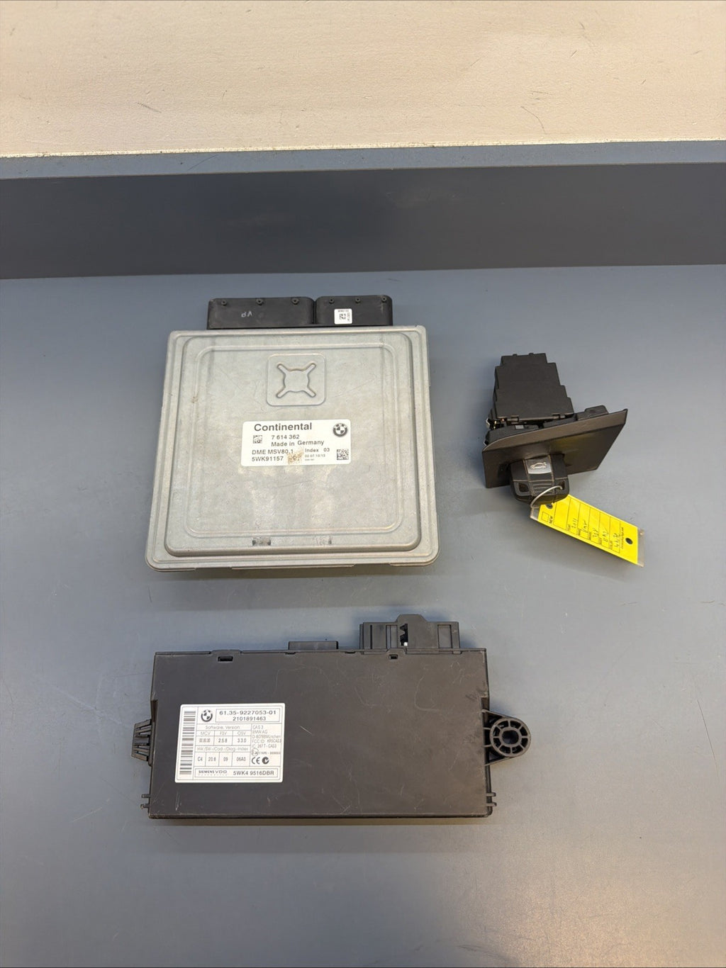 07-13 BMW 328I E90 E92 E93 N51 MSV80.1 SET DME ECM CAS 3 MODULE KEY OEM 7614362