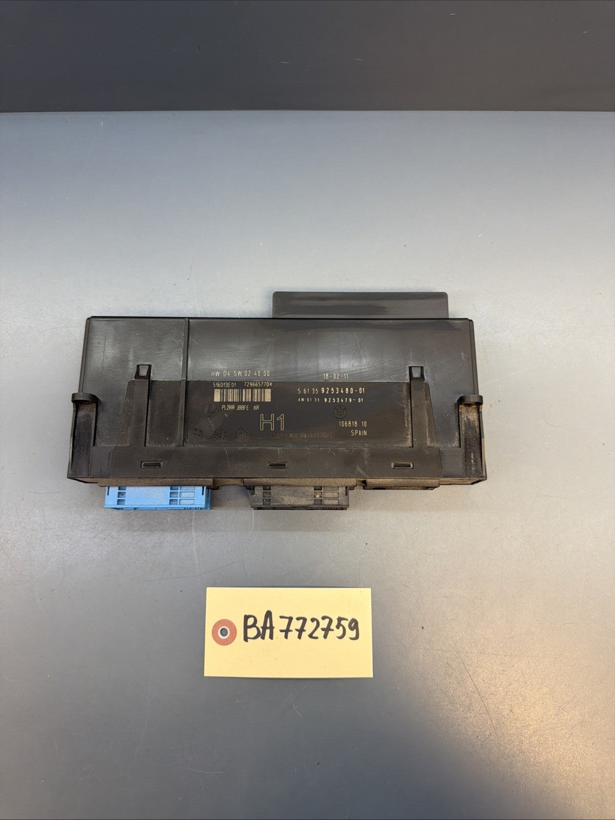 BMW Body Control Module H1 PL2RR 3 Series E90 E91 E92 E93 9253480