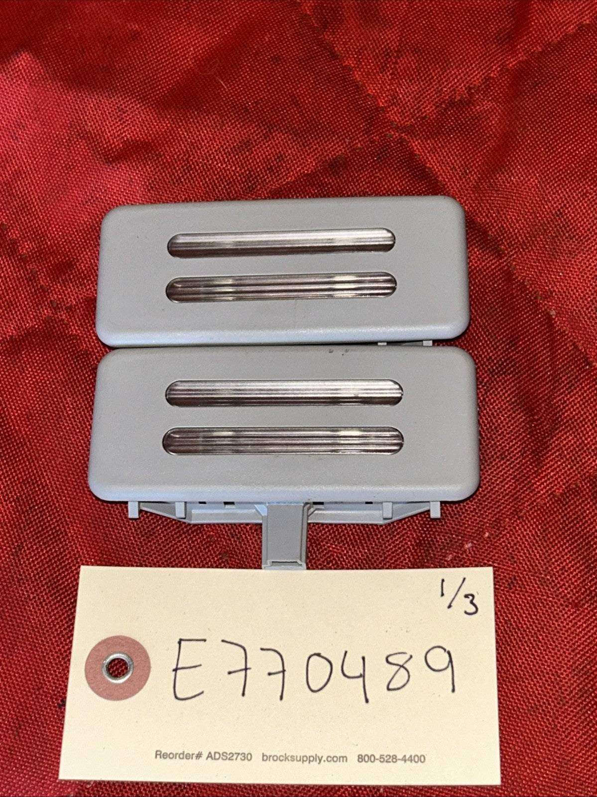 06-11 BMW E60,E61,E90,E91,E92 SUN VISOR INTERIOR LIGHT 6962011 SET OF 2 GREY