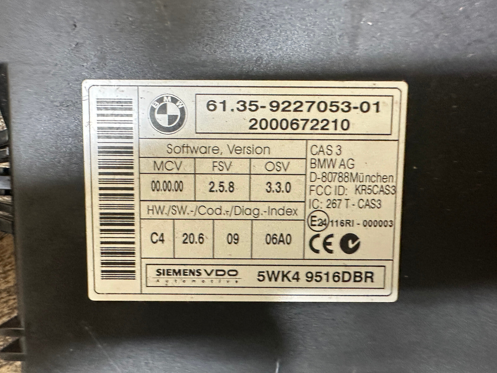 BMW 5-16 1 3 5 SERIES X6 Z4 N54 N54T ENGINE ECU+CAS+KEY MSD81 SET 7611358