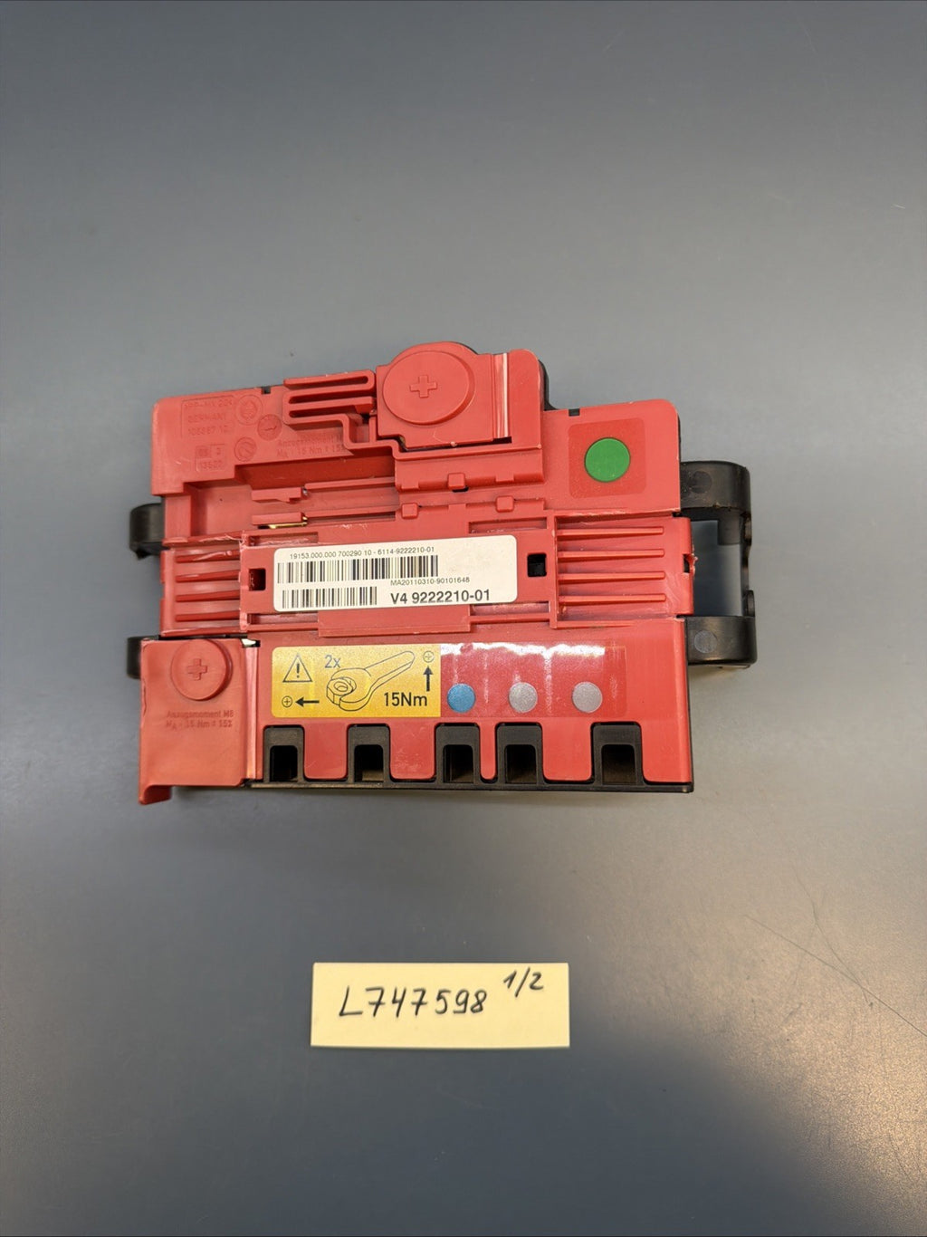 2012 12 BMW X5 Battery Power Distribution Regulator Box Module OEM 9222210