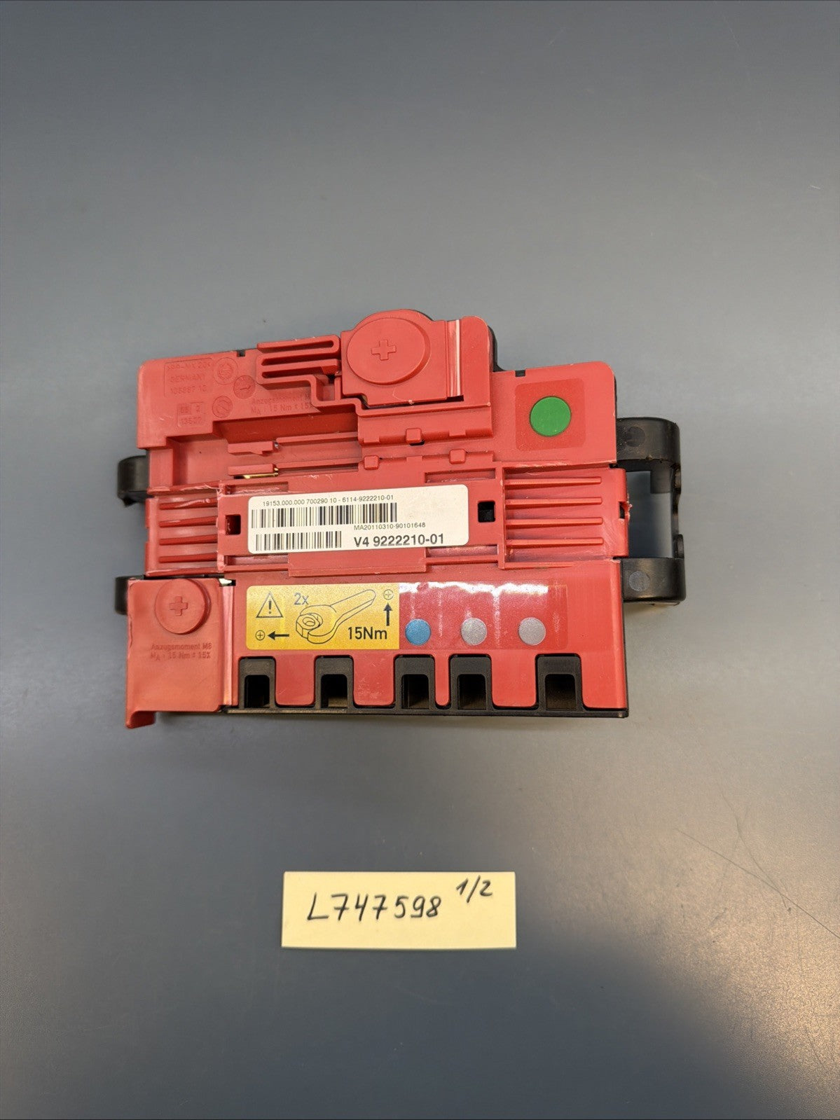 2012 12 BMW X5 Battery Power Distribution Regulator Box Module OEM 9222210