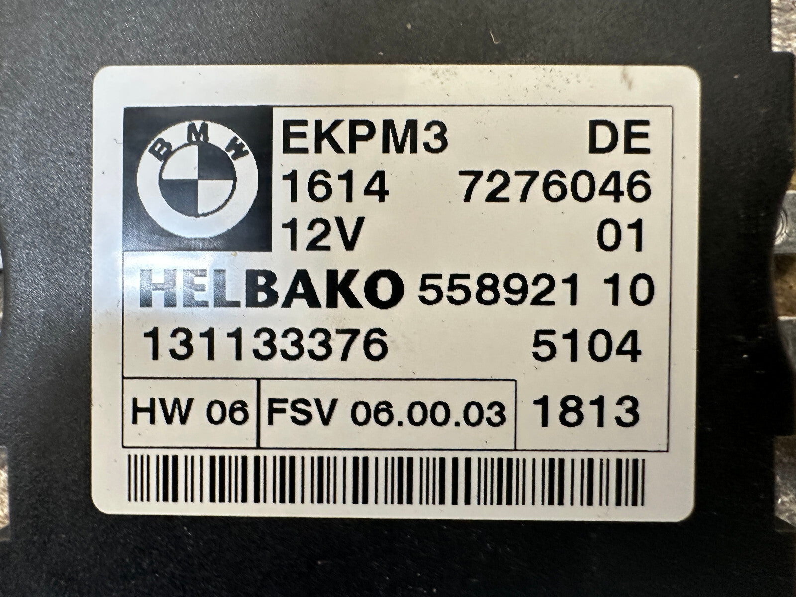 BMW 03-16 1/3 SERIES X1 X5 X6 Z4 FUEL PUMP CONTROL MODULE OEM 7276046